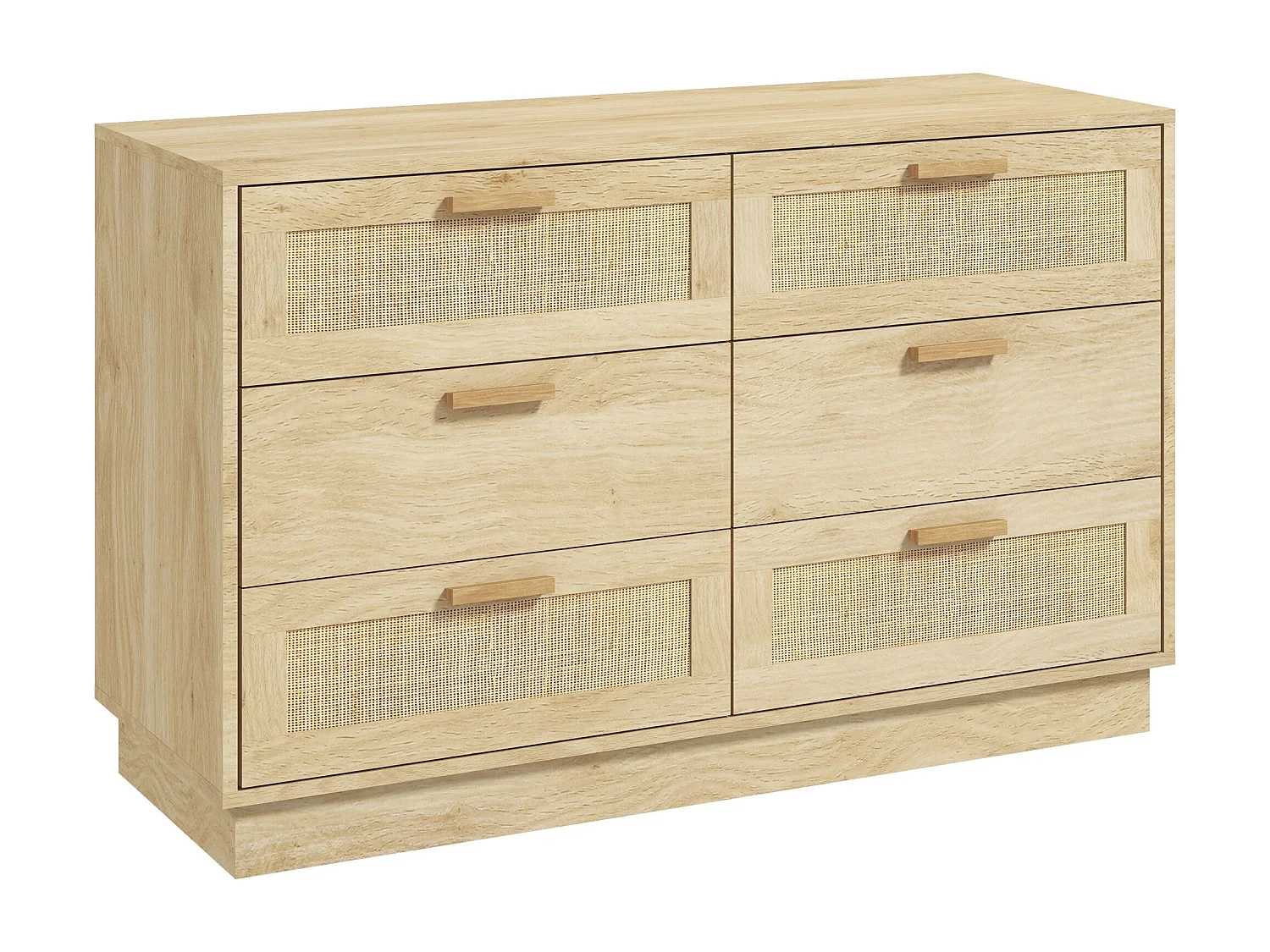 Cómoda de Madeira HOMCOM com 6 Gavetas em Estilo Boêmio - Ideal para Quarto e Corredor