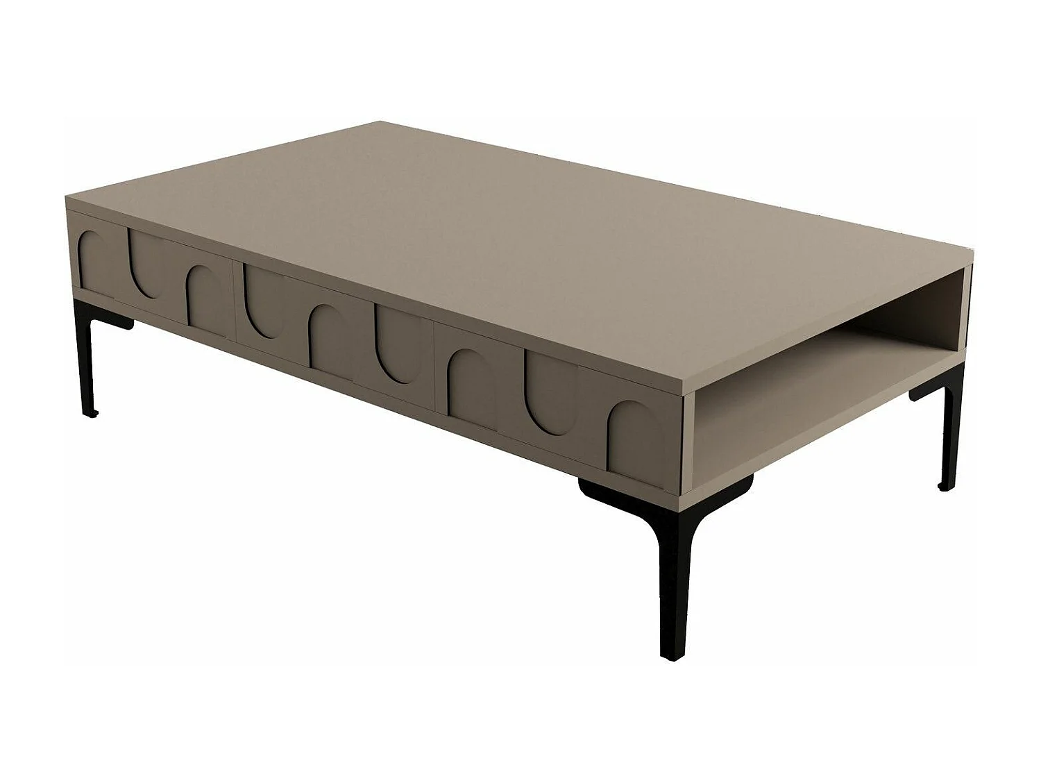 Mesa de Centro Lyon 32 - Estilo Moderno em Preto e Atlas