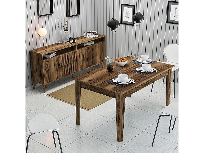 Ensemble buffet et table à manger Kaltes Bois foncé