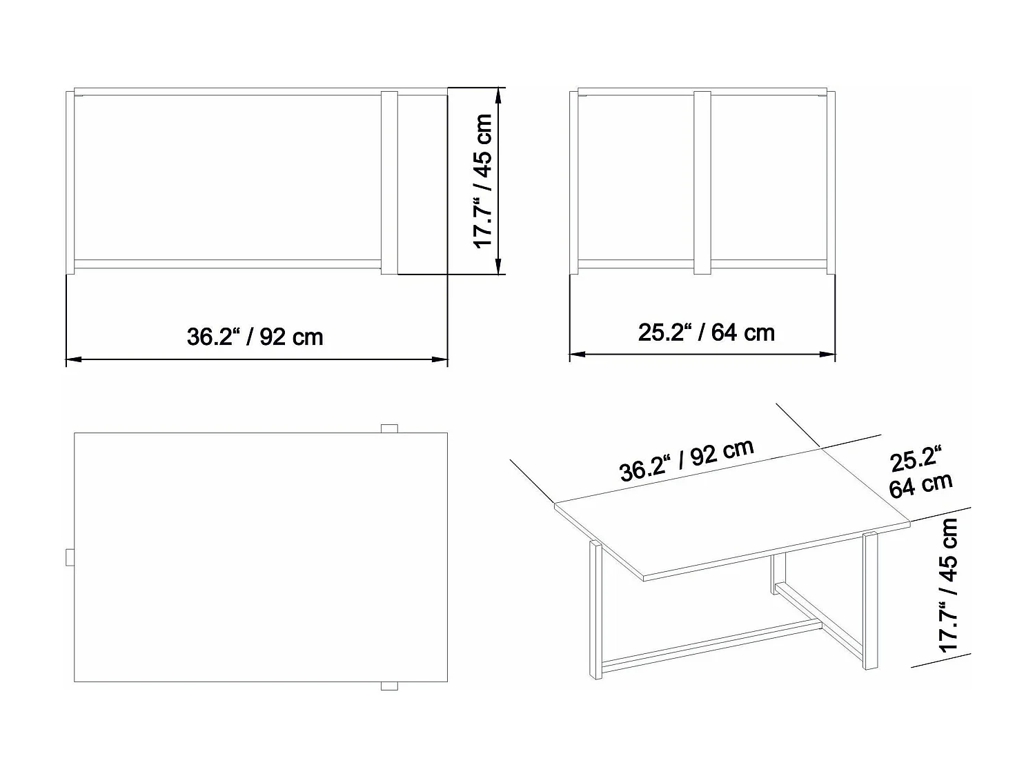 Tavolino da caffè Kailua 1125, Marmo bianco|D'oro, 45x64x92cm, Truciolare laminato