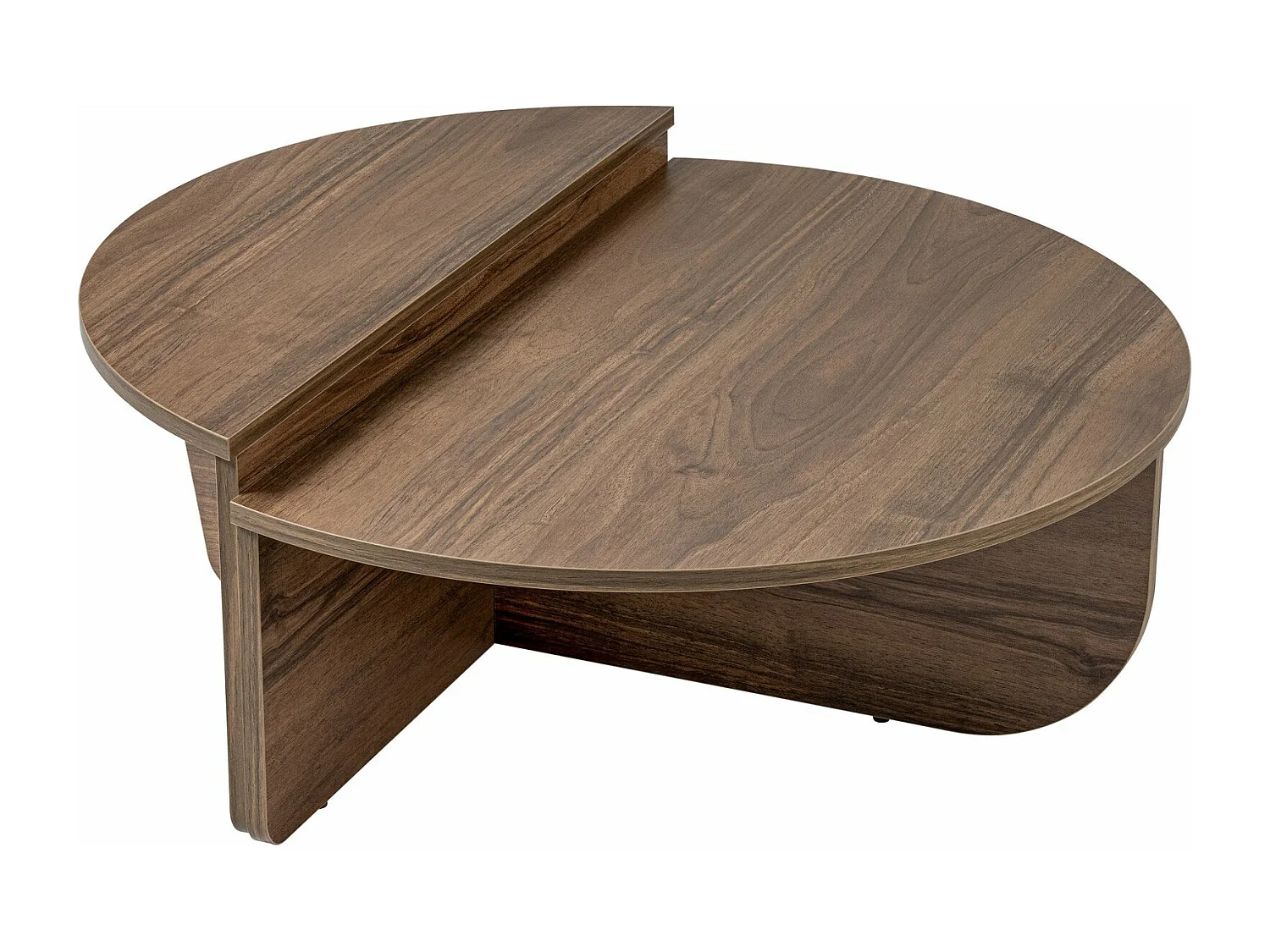 Mesa de Centro Modular Orion em Nogueira - Design Sofisticado e Funcionalidade Elegante