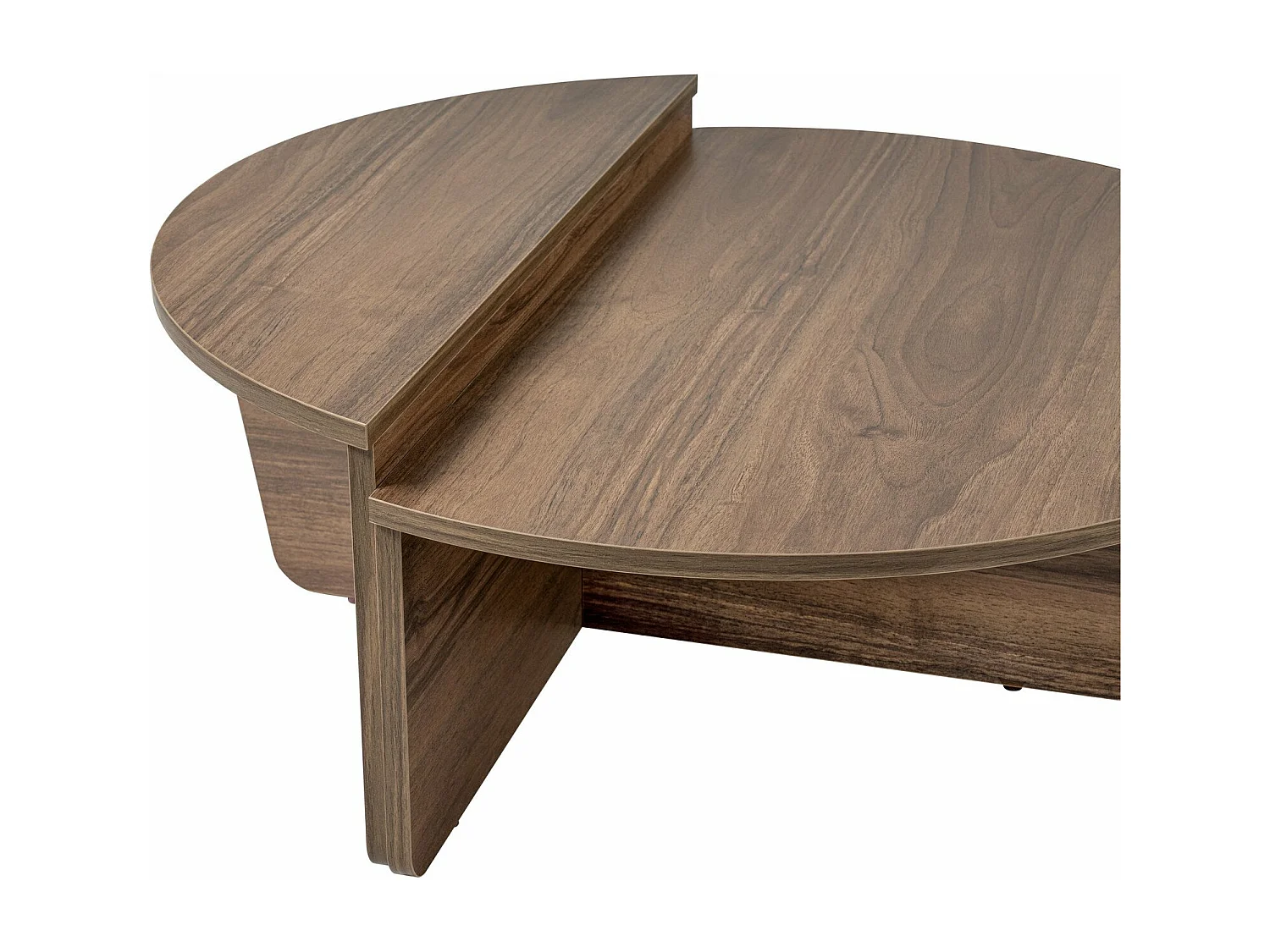 Mesa de Centro Modular Orion em Nogueira - Design Sofisticado e Funcionalidade Elegante