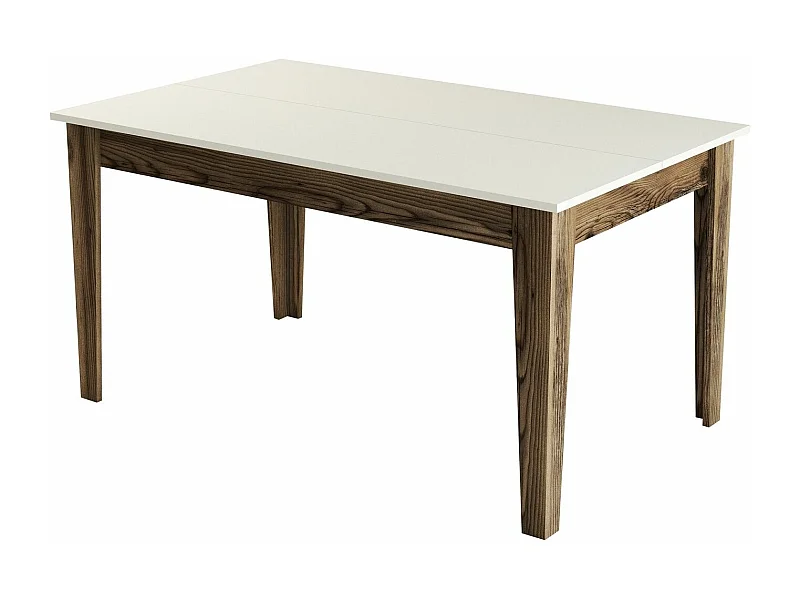 Table de salle à manger avec rangement Kaltes L145cm Beige et bois