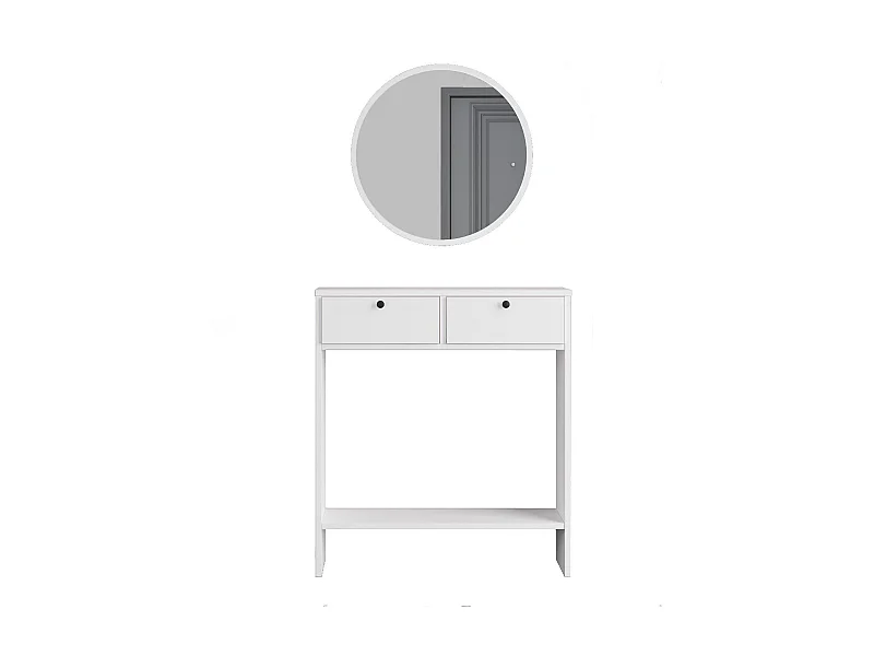 Ensemble console avec miroir Iota Blanc