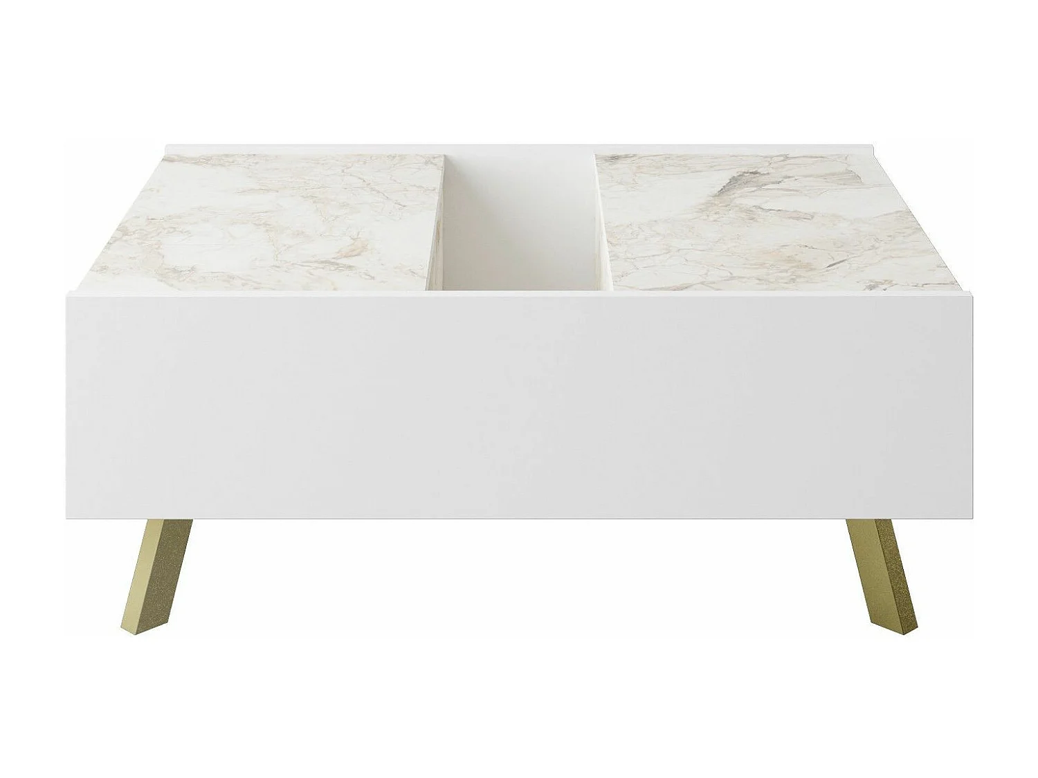 Mesa de Centro Moderna Frida - Elegância em Branco