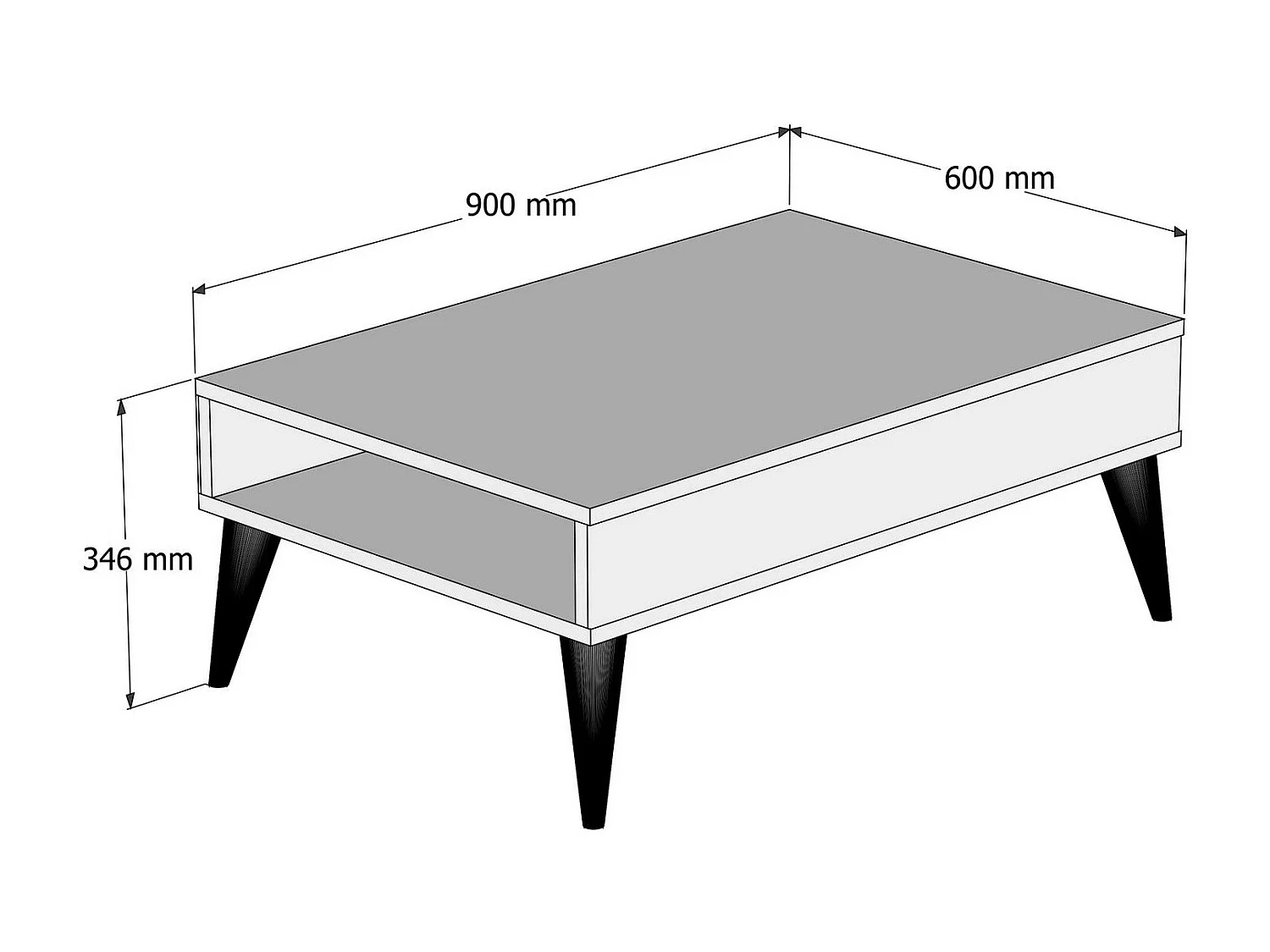 Mesa de Centro Elegante em Nogueira - Design Moderno e Sofisticado