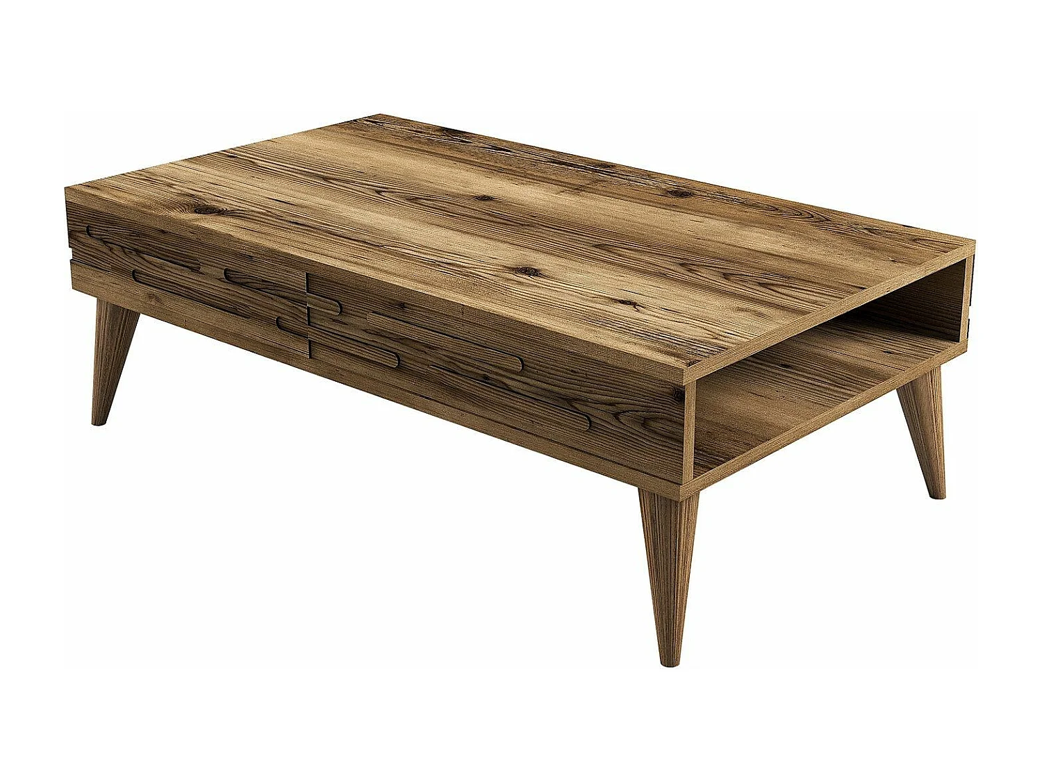 Mesa de Centro Elegante Valensiya em Nogueira - Sofisticação e Durabilidade