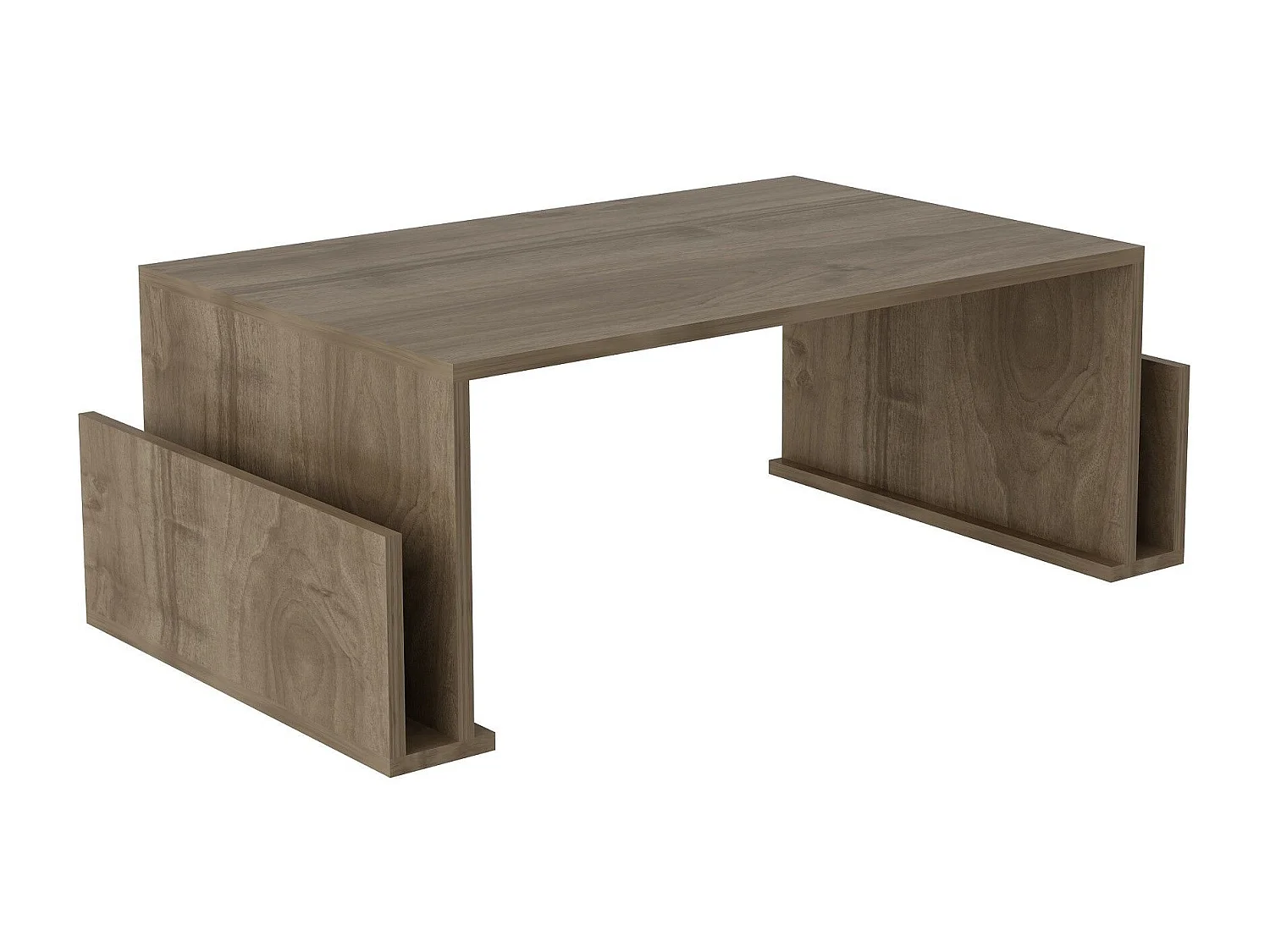 Mesa de Centro Moderna em Nogueira - Elegância e Funcionalidade para Sua Sala de Estar