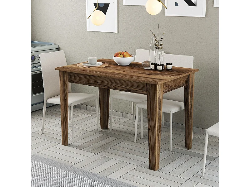 Mesa de Cozinha Moderna Kiev 507 em Nogueira Elegante