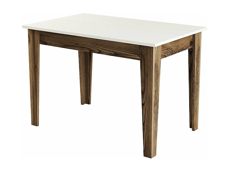 Mesa de Cozinha Moderna Kiev 508 em Noz e Creme - Elegância e Funcionalidade