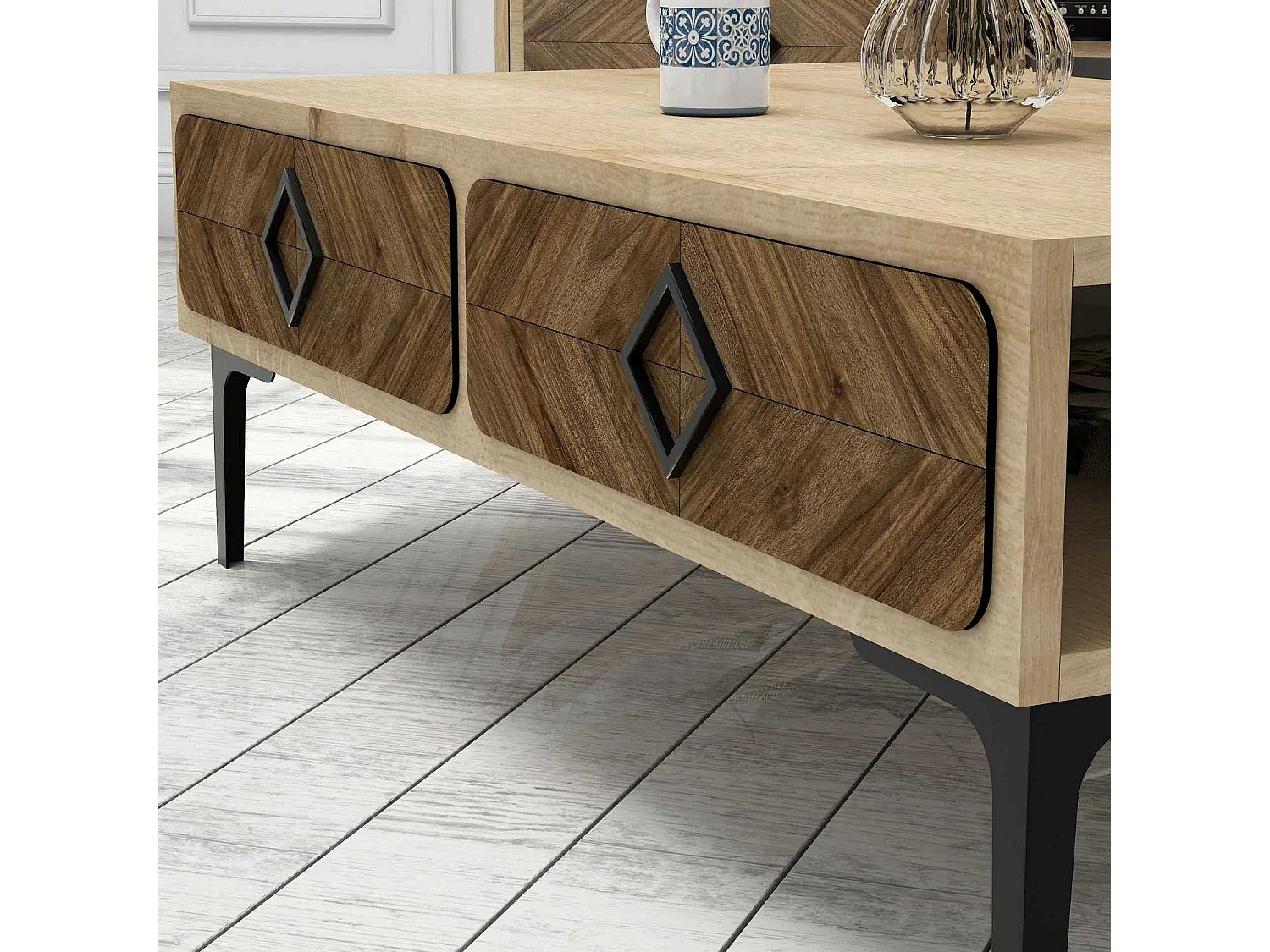 Mesa de Centro Samba em Carvalho - Elegância e Estilo Moderno