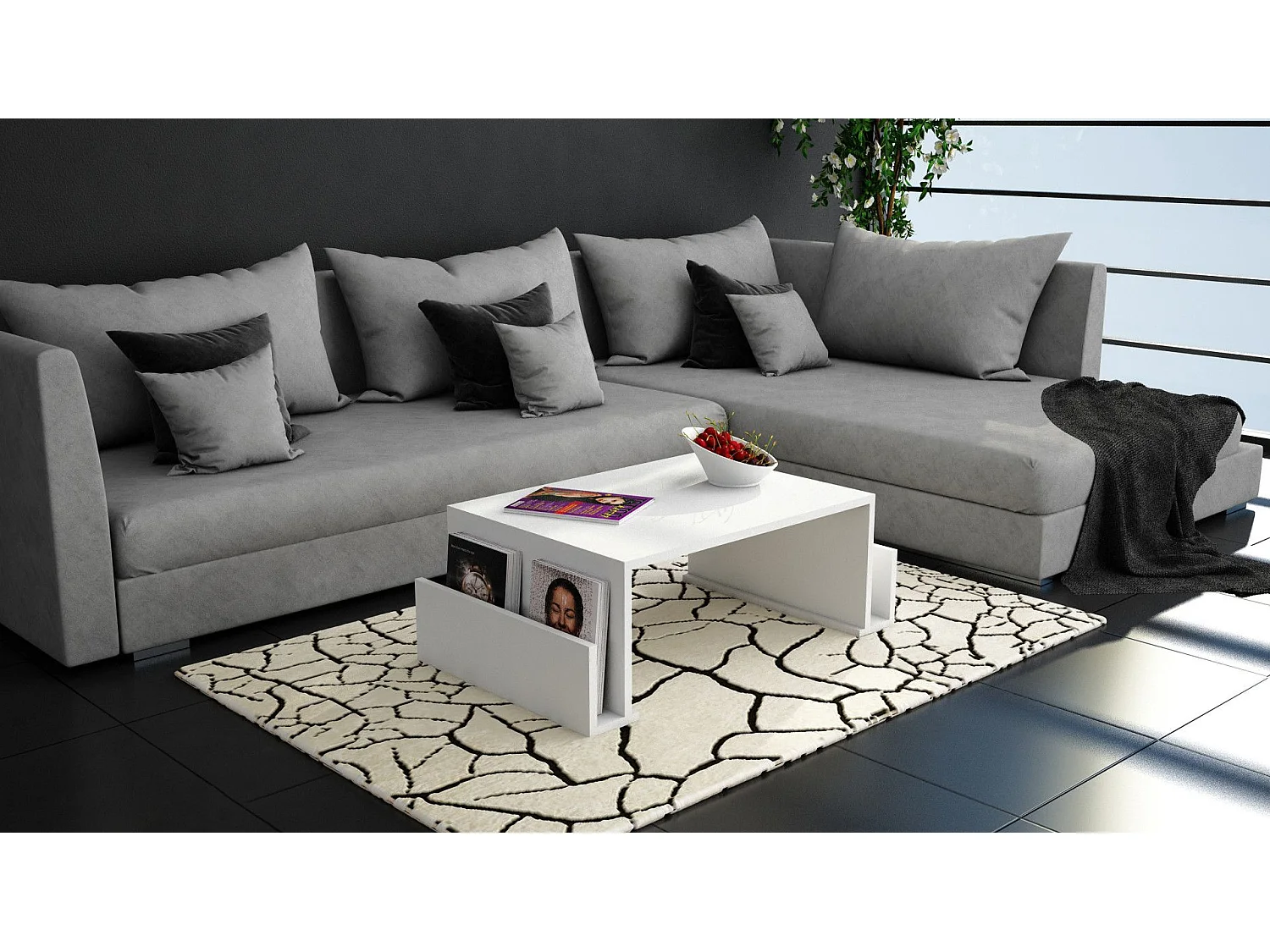 Mesa de Centro Moderna Branca - Elegância e Funcionalidade para sua Sala de Estar