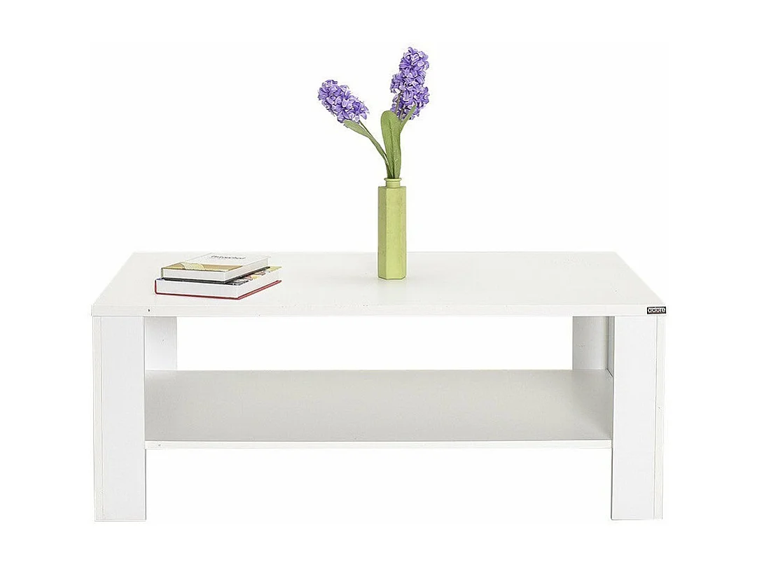 Mesa de Centro Elegante "Luz" em Branco Diamante - Design Moderno e Funcional