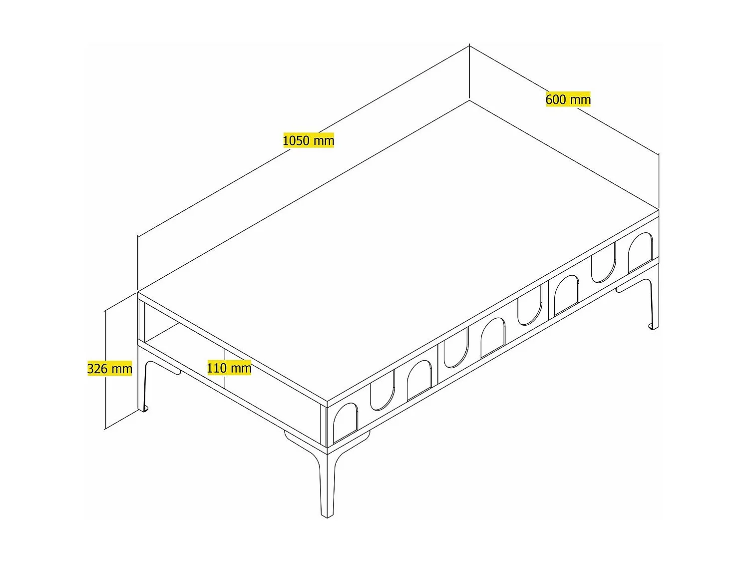Mesa de Centro Lyon 32 em Creme e Preto - Estilo Moderno e Sofisticado