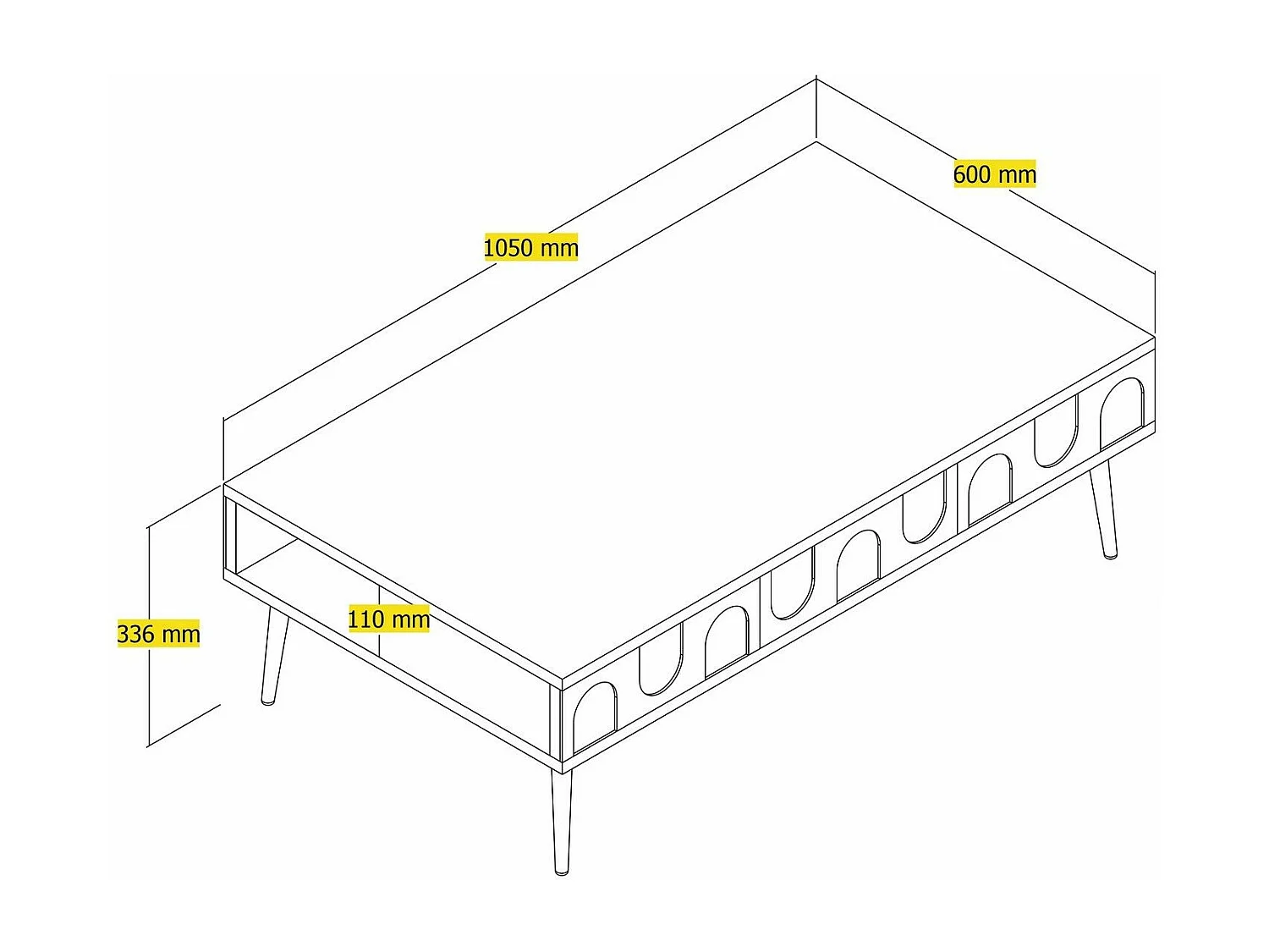 Mesa de Centro Lyon 33 - Elegância em Creme e Dourado para Sua Sala de Estar