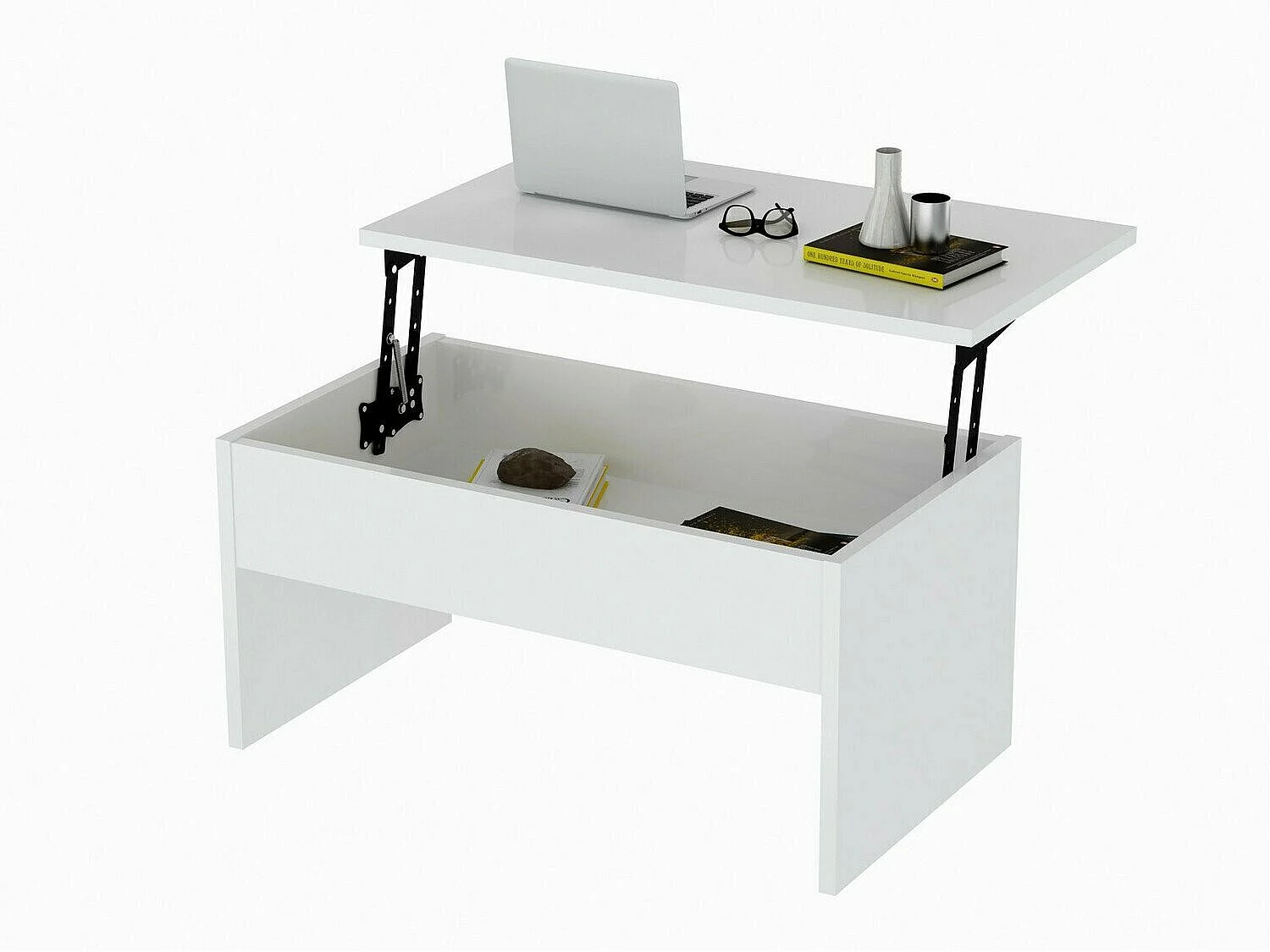 Mesa de Centro Escandinava Akilli - Elegância e Funcionalidade em Branco