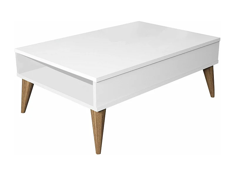 Mesa de Centro Branca Moderna e Elegante para Sala de Estar