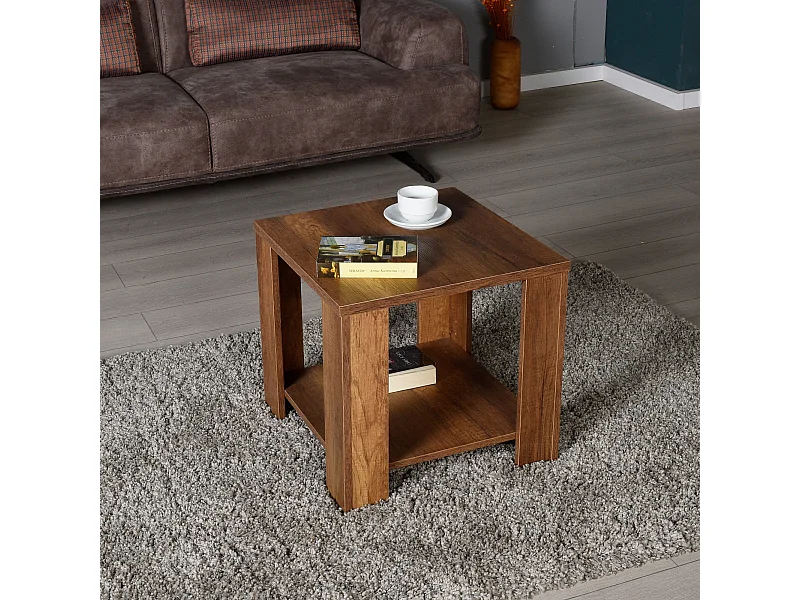 Mesa de Centro Moderna em Nogueira Oslo - Estilo e Elegância para Sua Sala de Estar