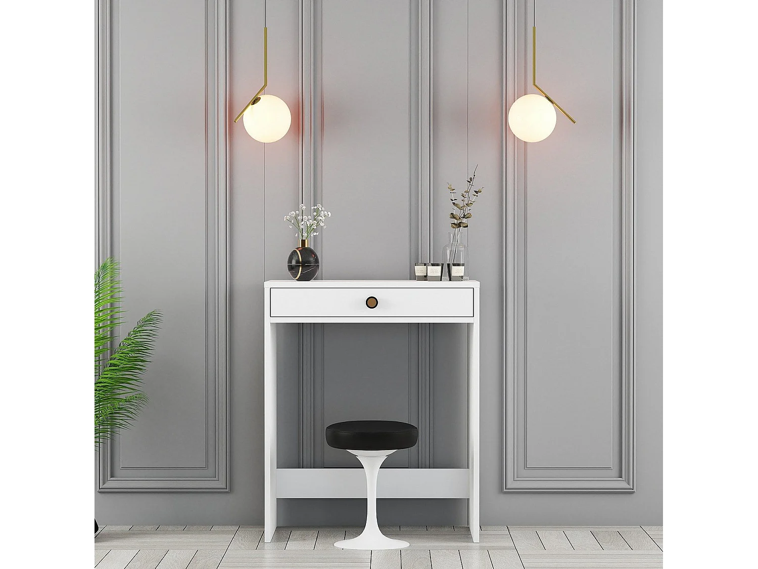 Mesa de Maquilhagem Elegante Lizbon - Branca para a Sua Rotina de Beleza