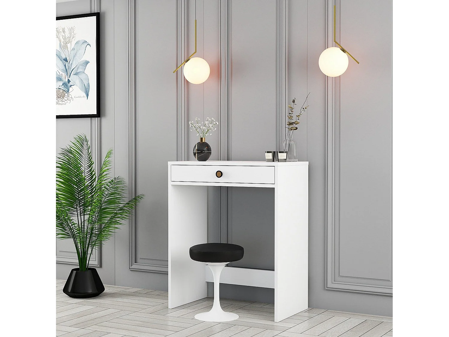 Mesa de Maquilhagem Elegante Lizbon - Branca para a Sua Rotina de Beleza