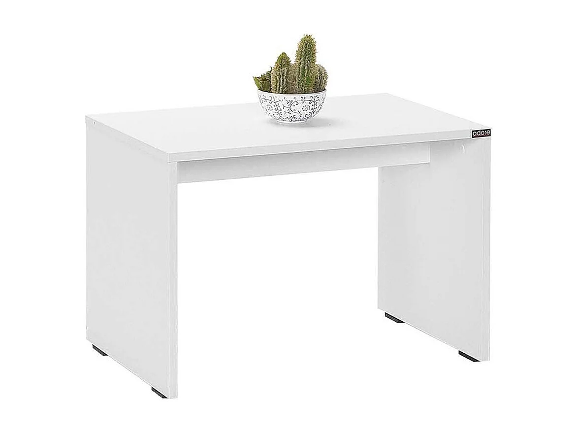 Table basse minimaliste Kirti L60cm Blanc