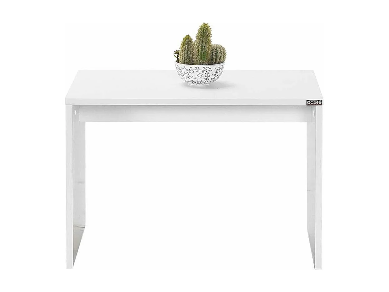 Table basse minimaliste Kirti L60cm Blanc