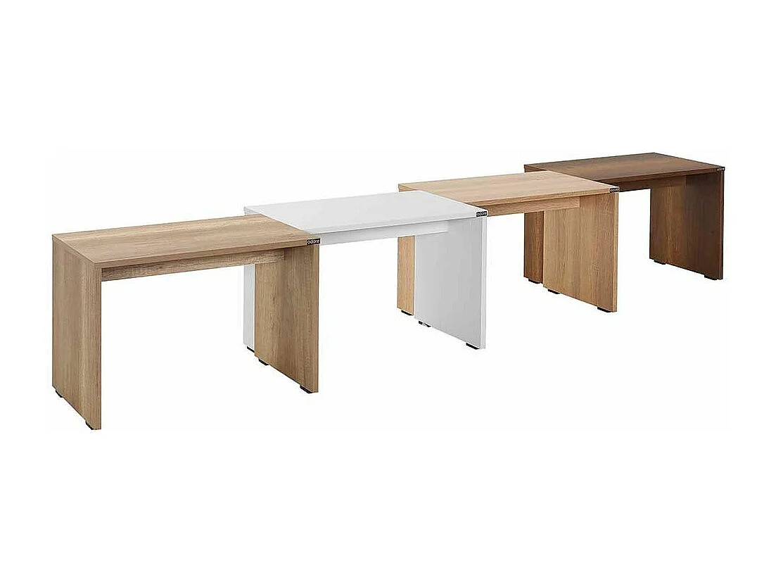 Table basse minimaliste Kirti L60cm Blanc