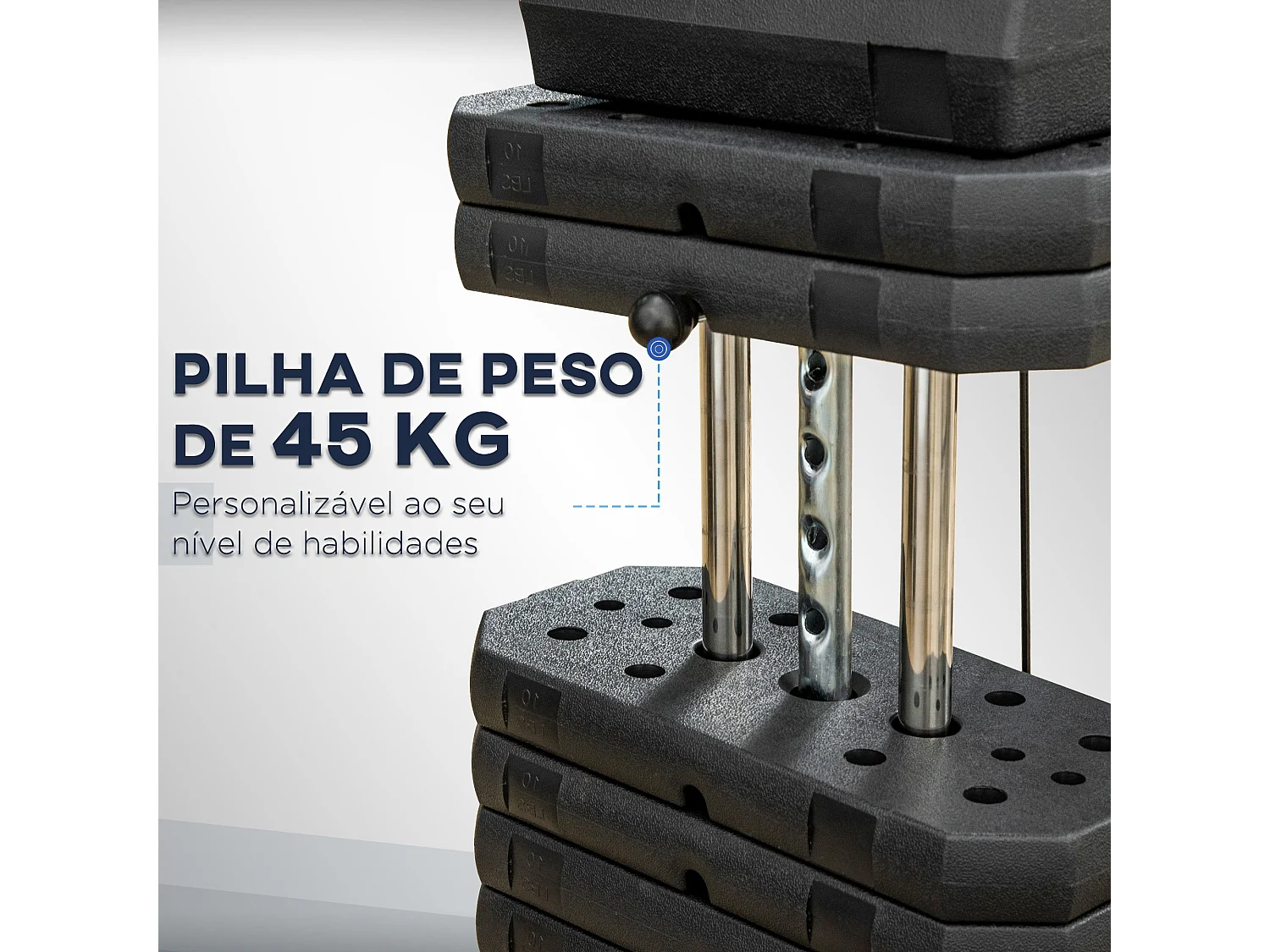 Multiestação de Musculação com Pesos Ajustáveis - Treine em Casa com Conforto e Segurança