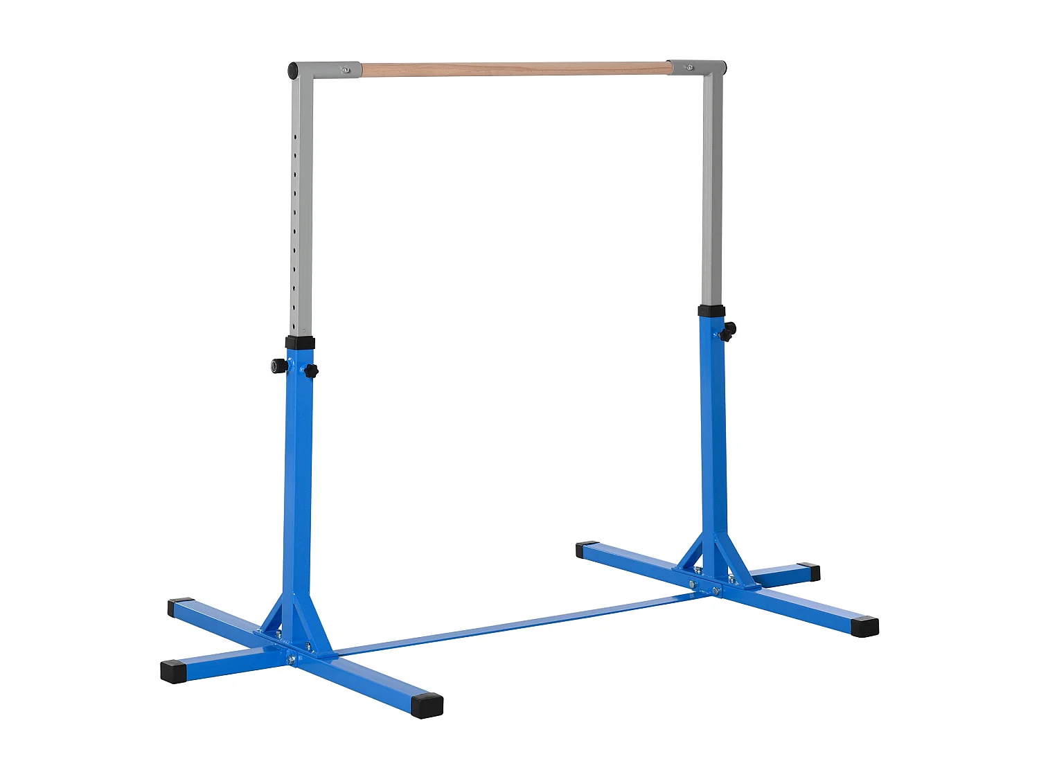 HOMCOM Barra de Ginástica Ajustável para Crianças a Partir de 3 Anos - Estável e Durável em Azul