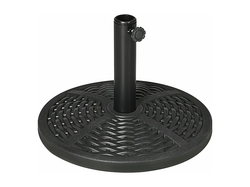 Base Redonda para Chapéu de Sol Outsunny com Peso de 9,5 kg para Mastros de Ø38/48 mm