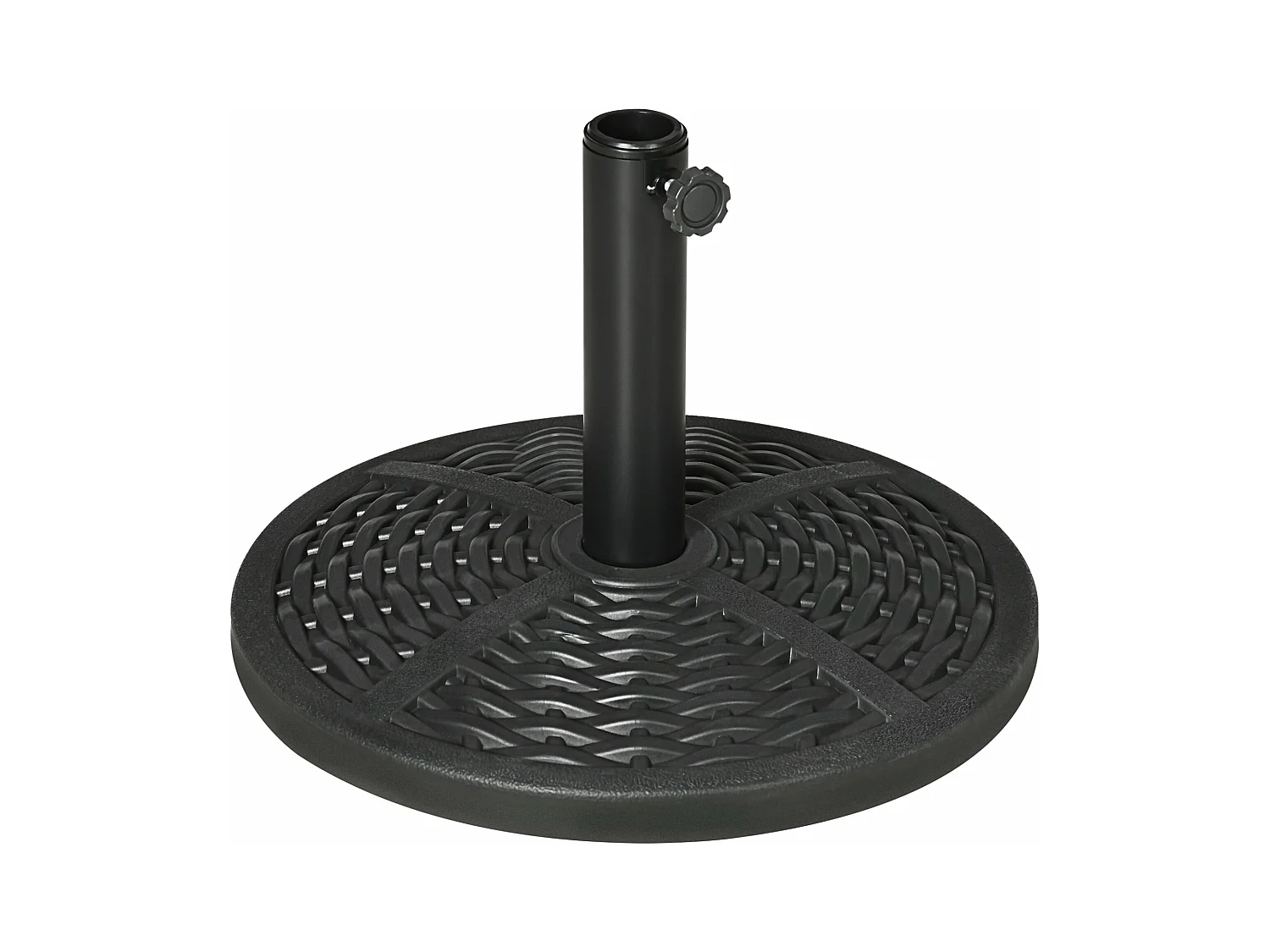 Base Redonda para Chapéu de Sol Outsunny com Peso de 9,5 kg para Mastros de Ø38/48 mm