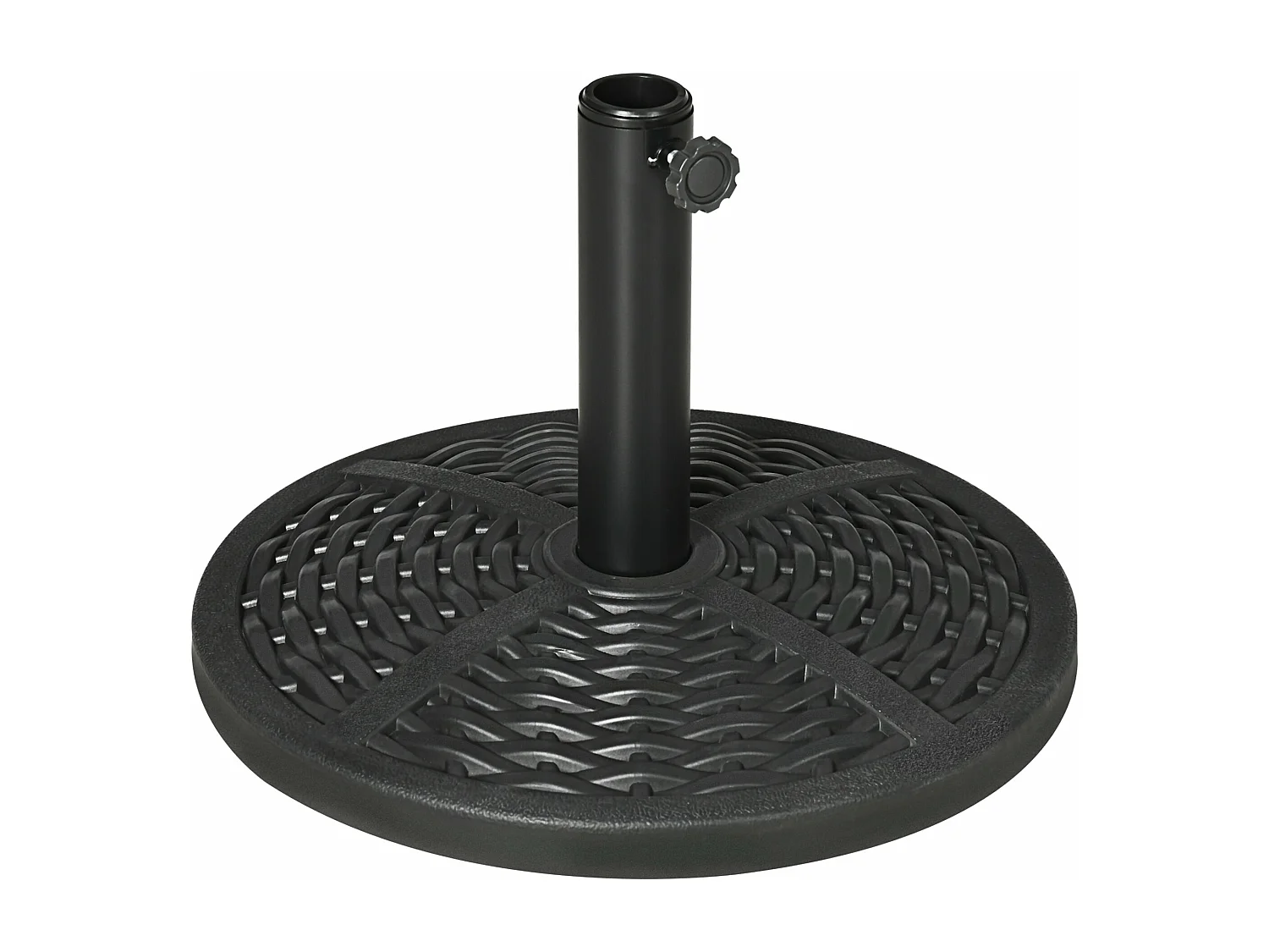 Base Redonda para Chapéu de Sol Outsunny com Peso de 9,5 kg para Mastros de Ø38/48 mm