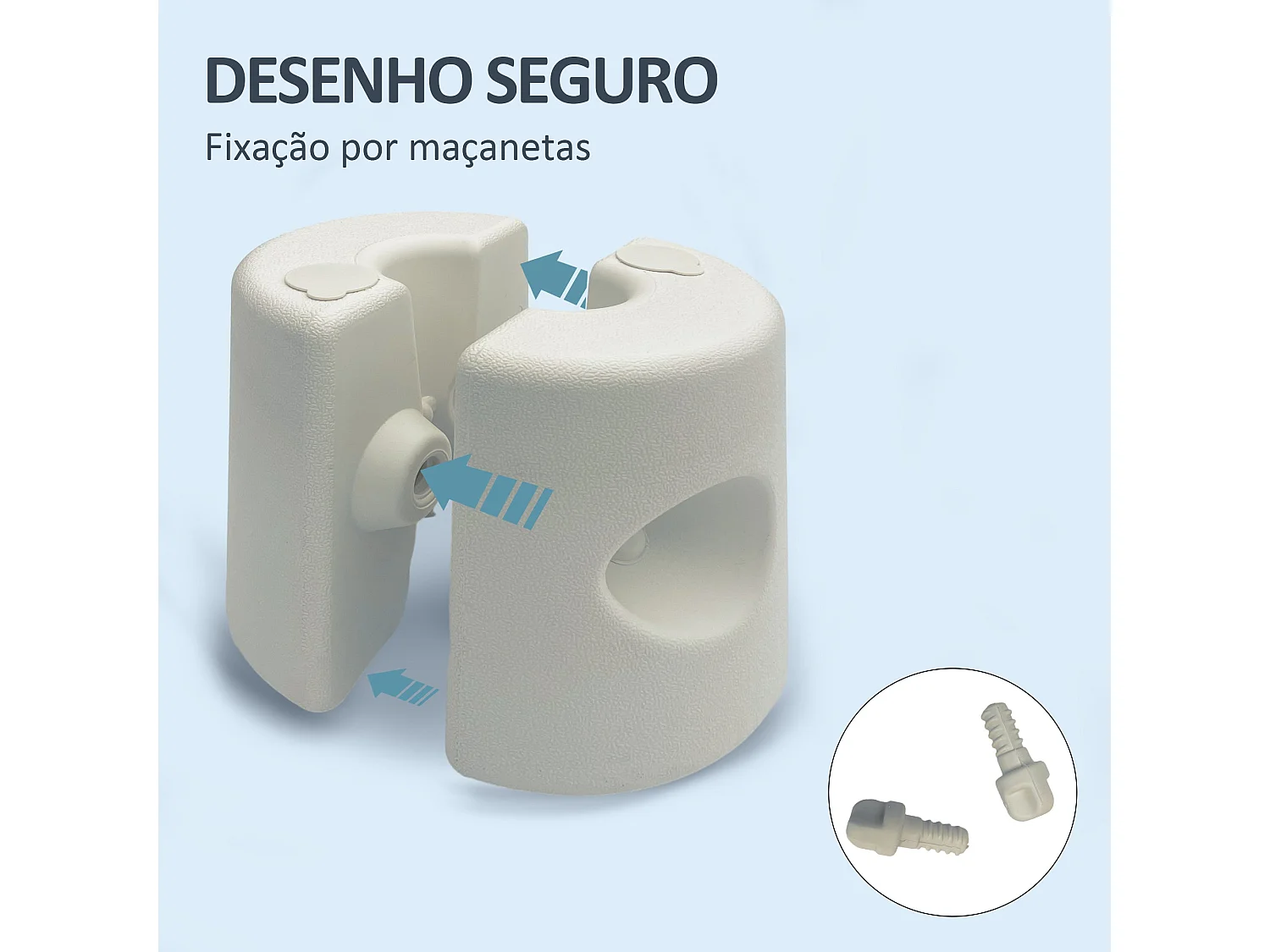 Conjunto de 4 Pesos para Tendas Dobráveis Outsunny - Fixação Segura com Água ou Areia