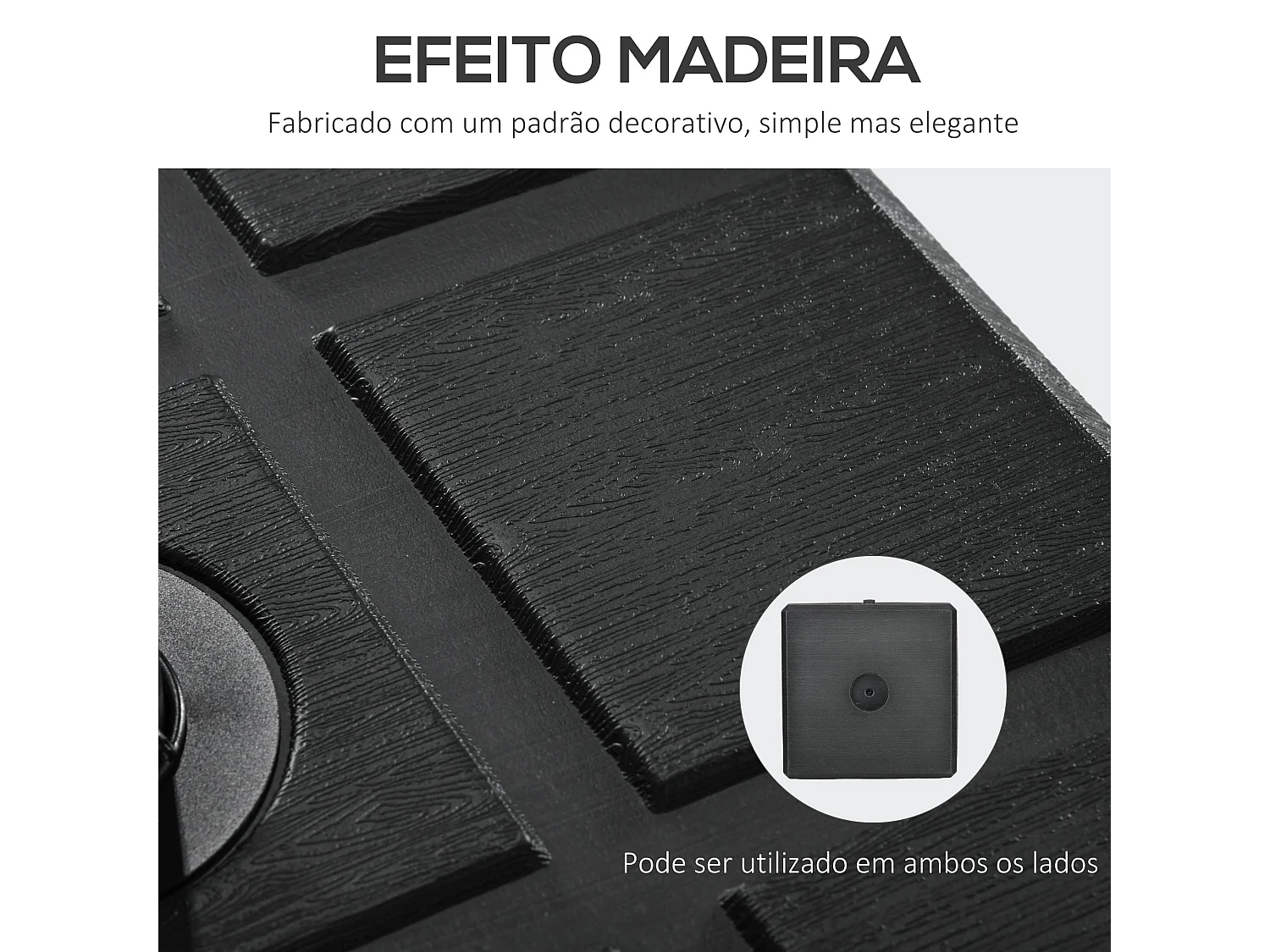 Base para Chapéu de Sol Retangular Preenchível com Água e Areia - Suporte Estável para Jardim e Terraço