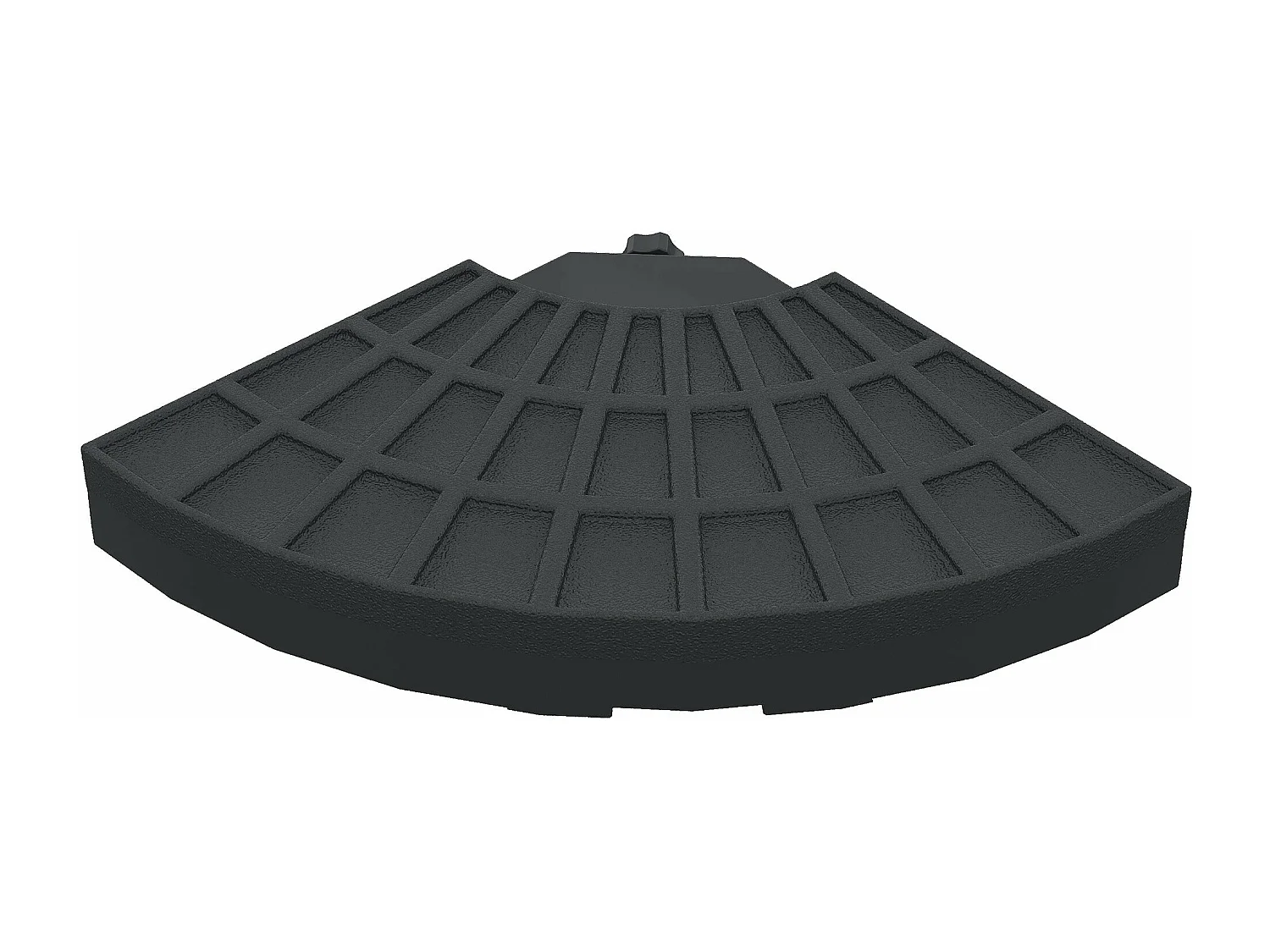 Pesos Recarregáveis para Chapéu de Sol Cruzado - Preto, HDPE, 48x48x8 cm