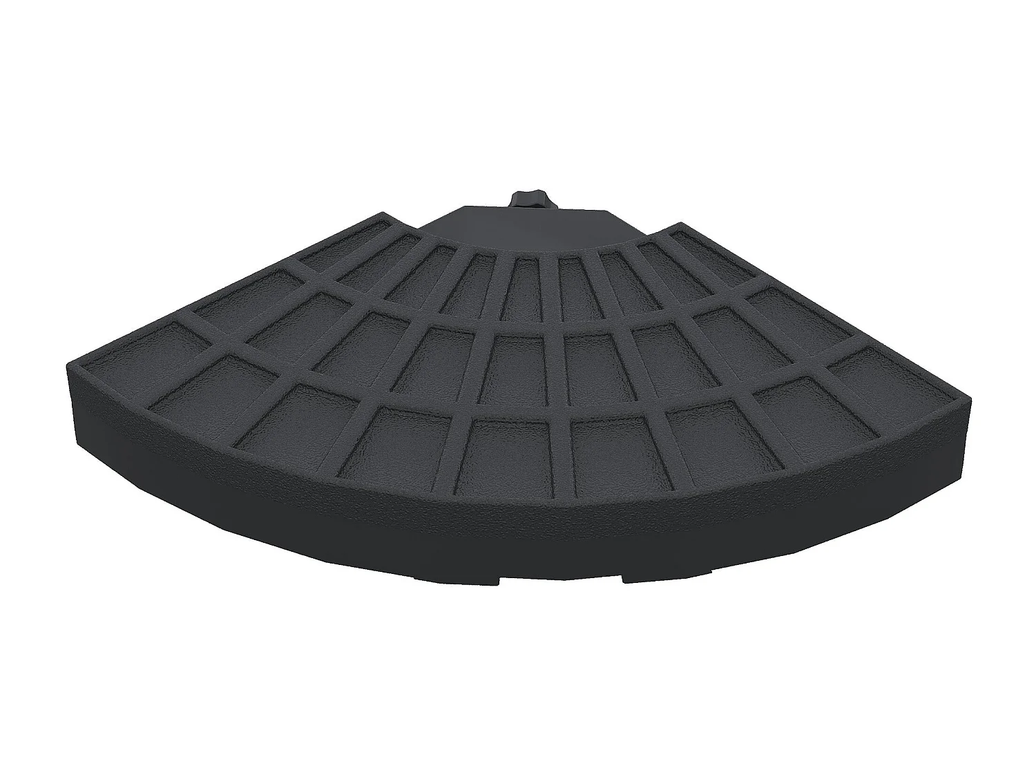 Peso para base de sombrilla Mika Outsunny 4 piezas rellenables negro