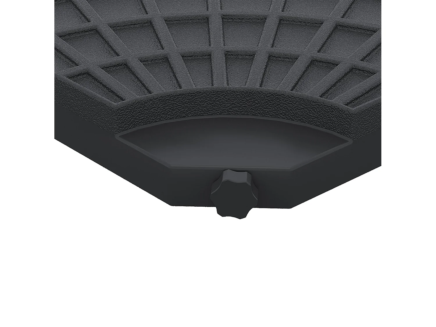 Peso para base de sombrilla Mika Outsunny 4 piezas rellenables negro