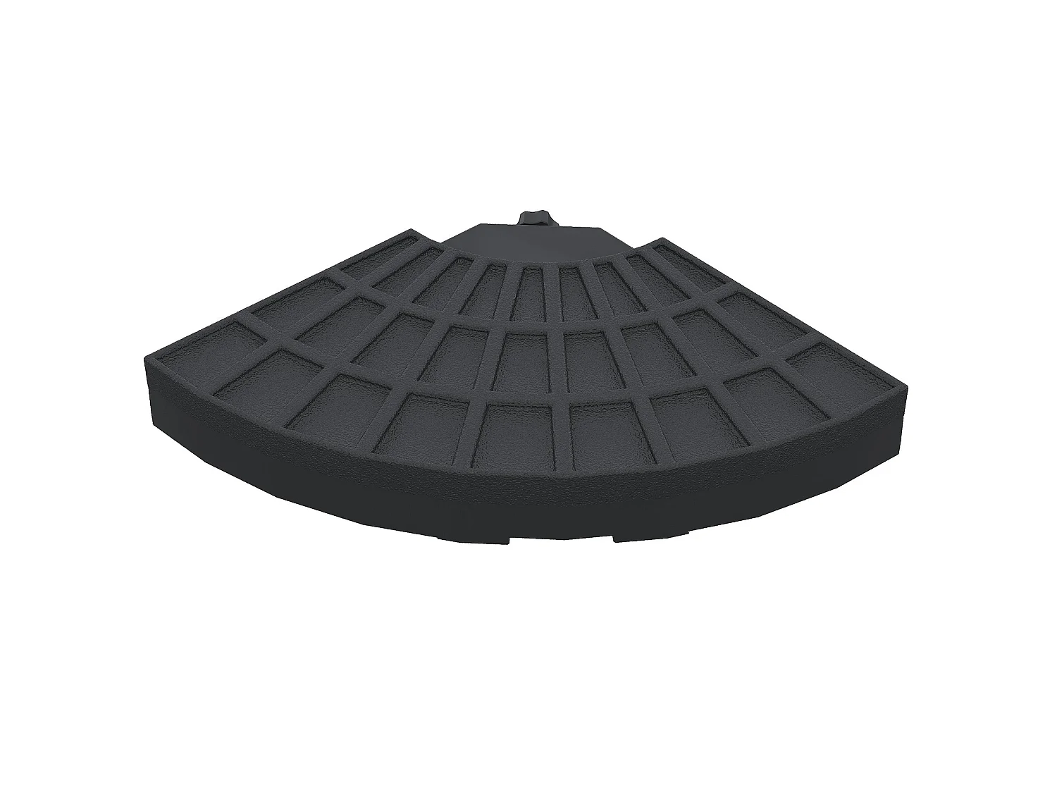 Pesos Recarregáveis para Chapéu de Sol Cruzado - Preto, HDPE, 48x48x8 cm