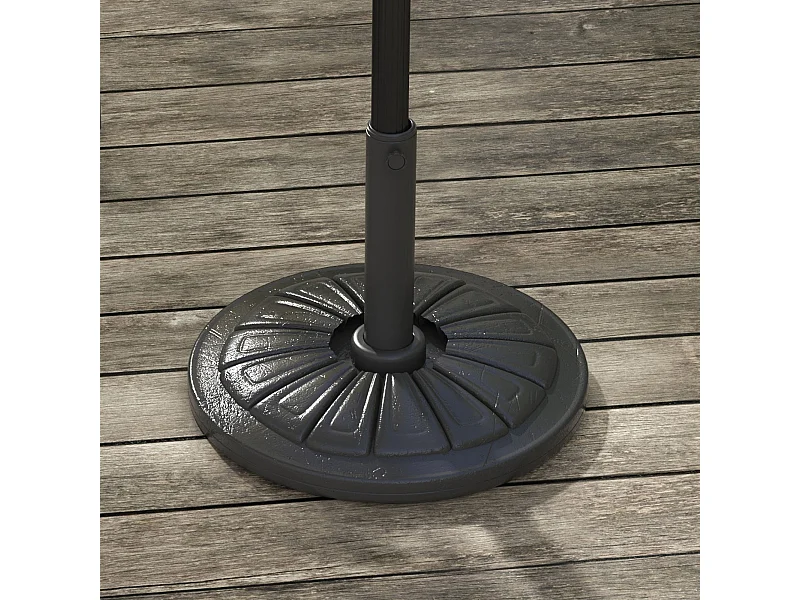 Base de Chapéu de Sol Outsunny de HDPE com Peso de 13 kg para Mastros de Ø38/48 mm