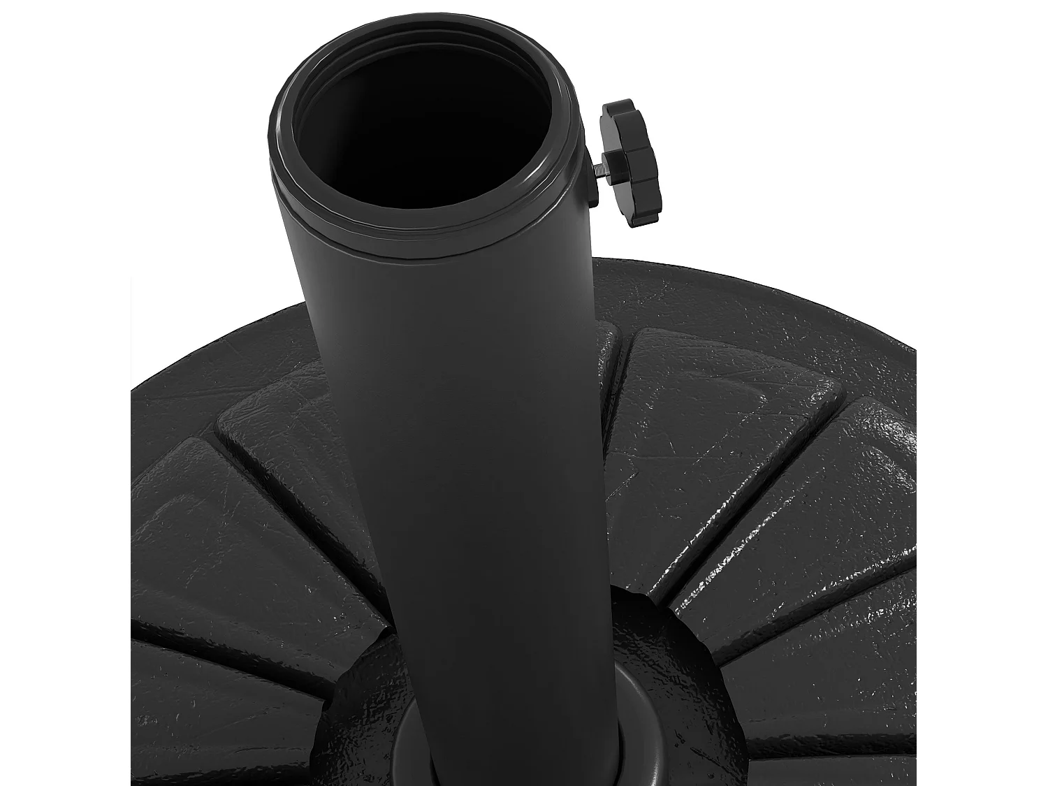 Base de Chapéu de Sol Outsunny de HDPE com Peso de 13 kg para Mastros de Ø38/48 mm