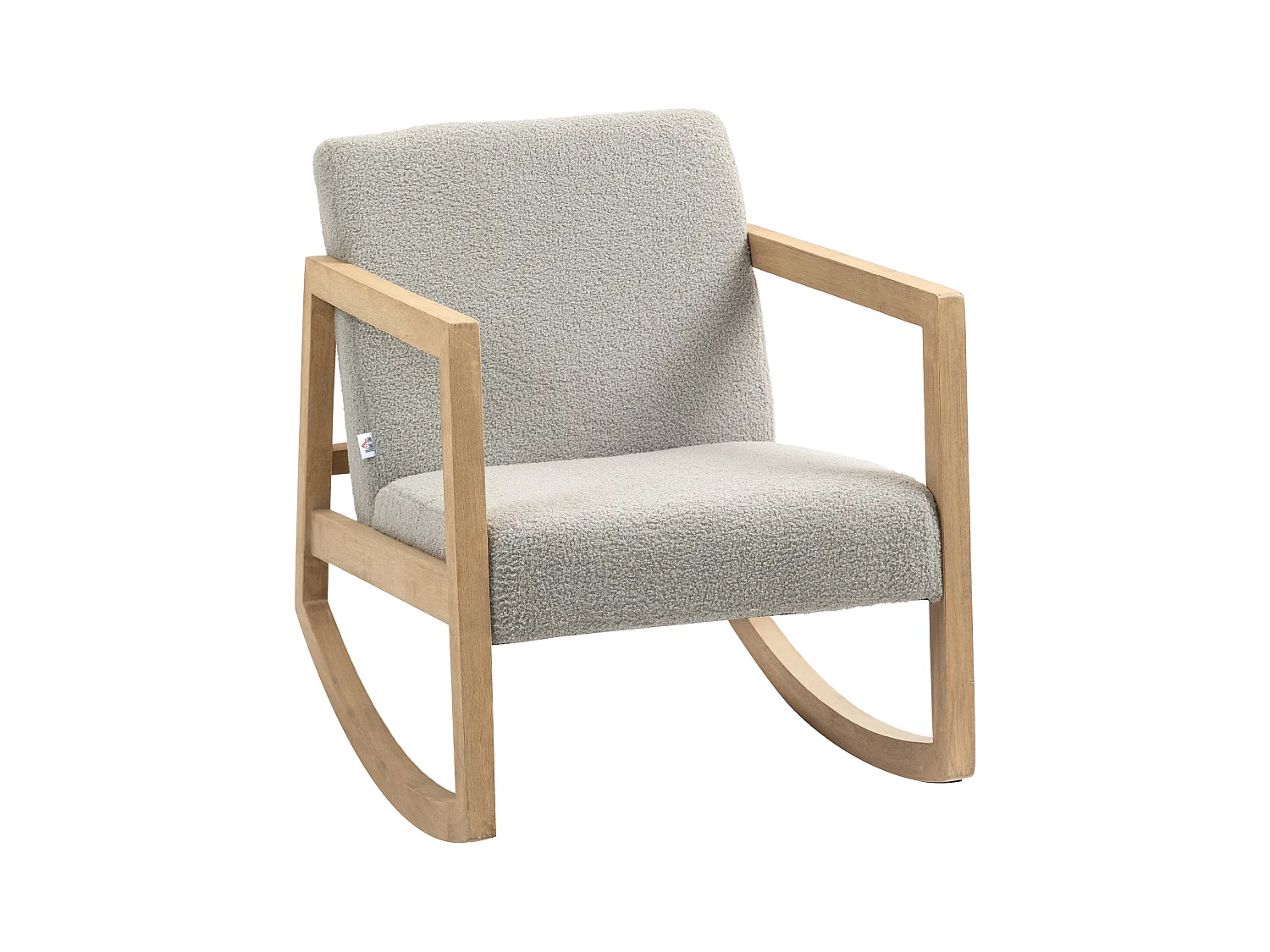 Mecedora Alba Homcom reclinable + reposabrazos gris 71x60x81 cm