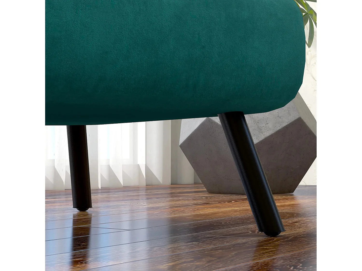 Sofá cama Prisma Homcom individual 4 en 1 verde 81x73x63cm