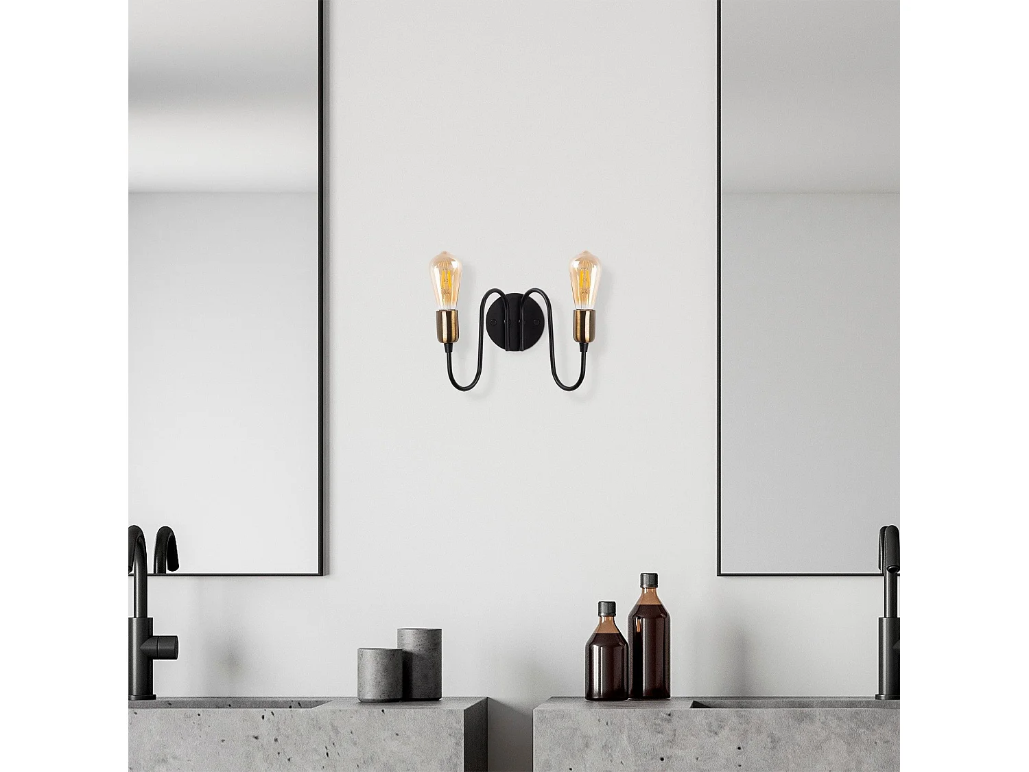 Candeeiro de Parede Metálico Firat 11521 - Elegância e Sofisticação para o Seu Espaço