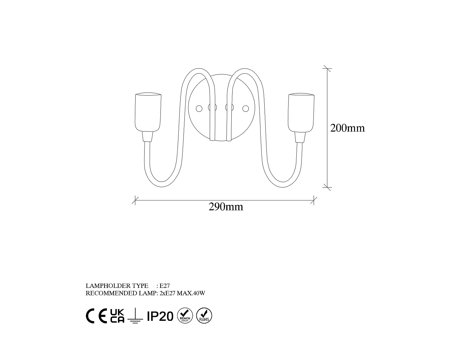 Candeeiro de Parede Metálico Firat 11521 - Elegância e Sofisticação para o Seu Espaço