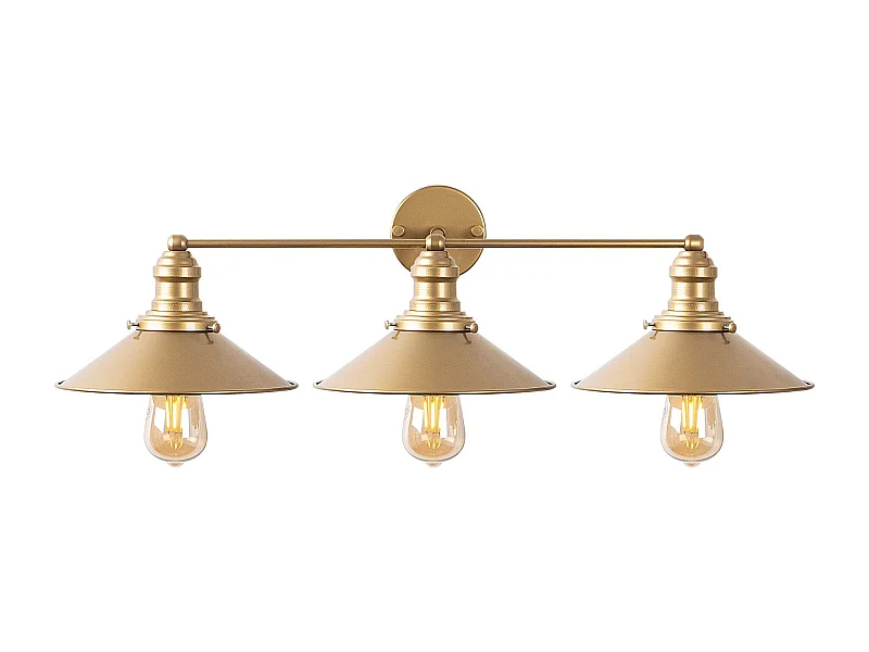 Candeeiro de Parede Metálico Dourado Conical - Elegância e Sofisticação para Sua Casa