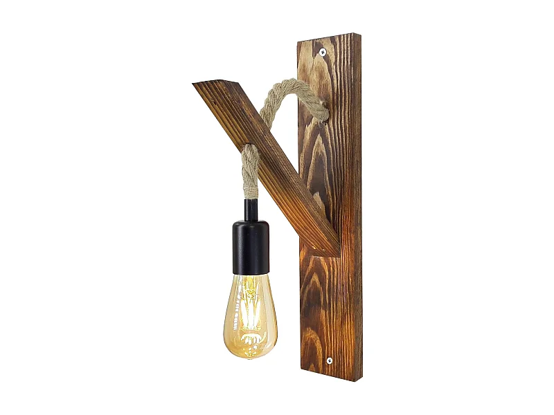 Candeeiro de Parede em Pinho Maciço - Elegância e Sofisticação