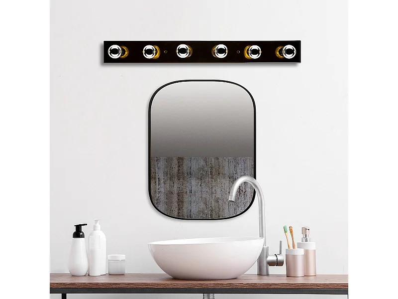 Candeeiro de Parede Preto e Dourado - Elegância e Sofisticação para o Seu Espaço