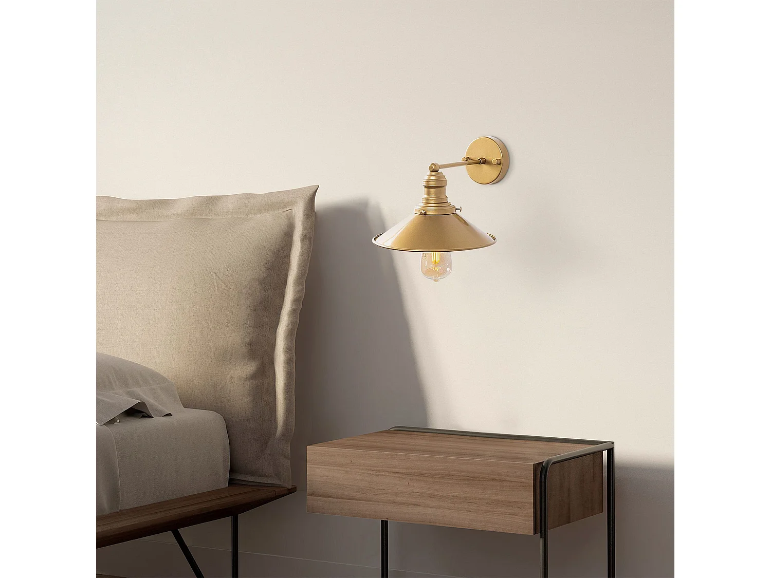 Candeeiro de Parede Elegante Conical - 12196 para Sofisticação e Glamour