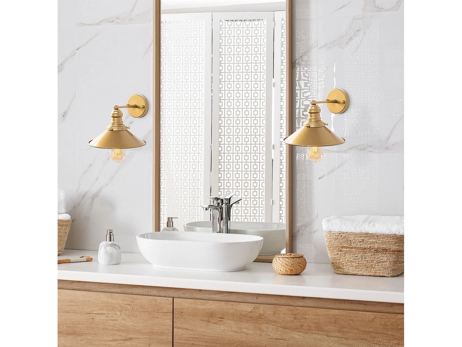 Candeeiro de Parede Elegante Conical - 12196 para Sofisticação e Glamour