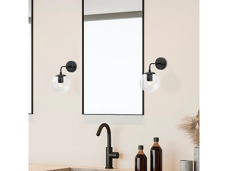 Candeeiro de Parede Preto Viran - Elegância e Sofisticação para o Seu Espaço